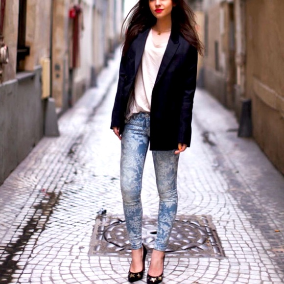 Free People Denim - 🌺🎉HP🎉🌺 NWOT Free People Hawaiian Floral Print Skinny Jeans